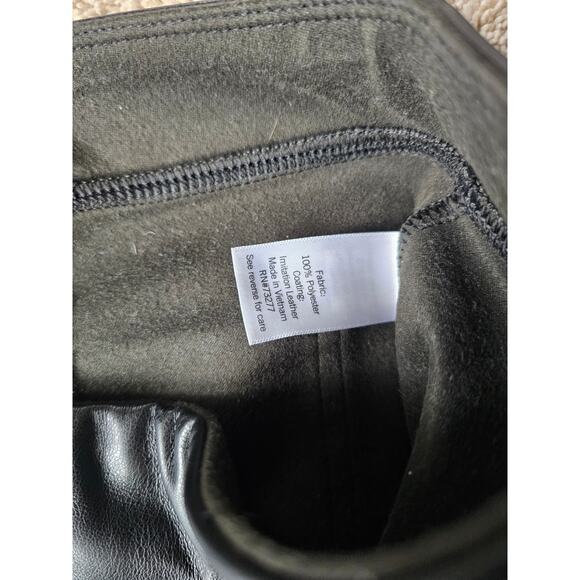 SO Leggings Womens High Rise Skinny Leg Pockets Medium 100% Polyester Pleather - Picture 3 of 6